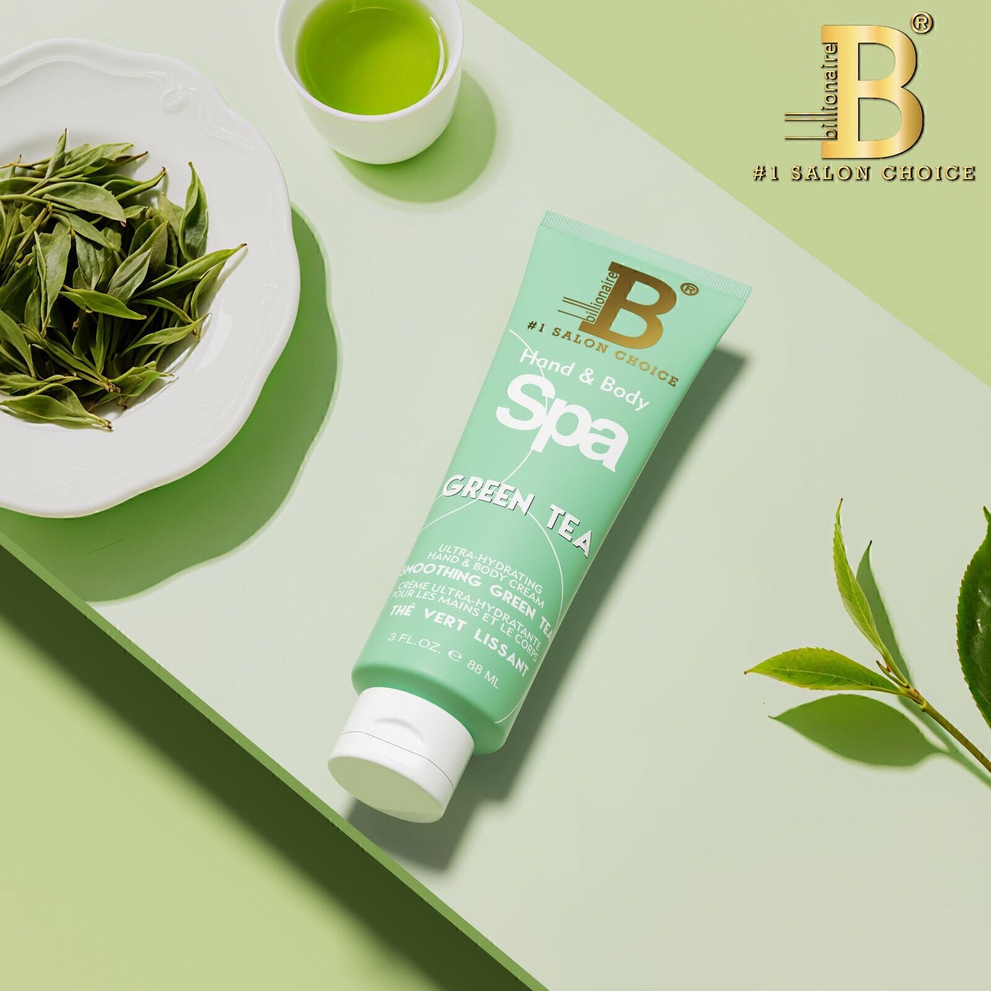 Billionaire - Hand & Body Lotion Cream Smoothing - Green Tea 88ml