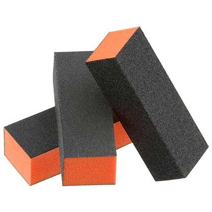 Parent Buffer Mini 2 Way Sanding File Block Orange Black Grit 100/100 10 pcs