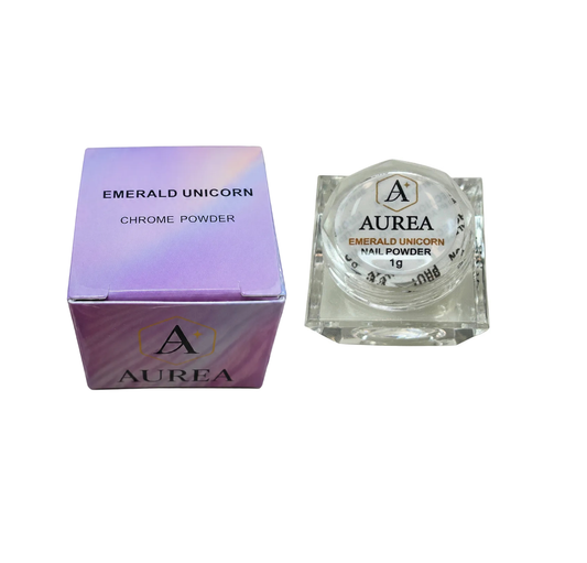 AUREA - Nail Chrome Powder - Emerald Unicorn (1g)