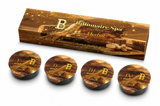Billionaire Bubble Spa Nail Deluxe Pedicure Kit 4 Steps - Herbal