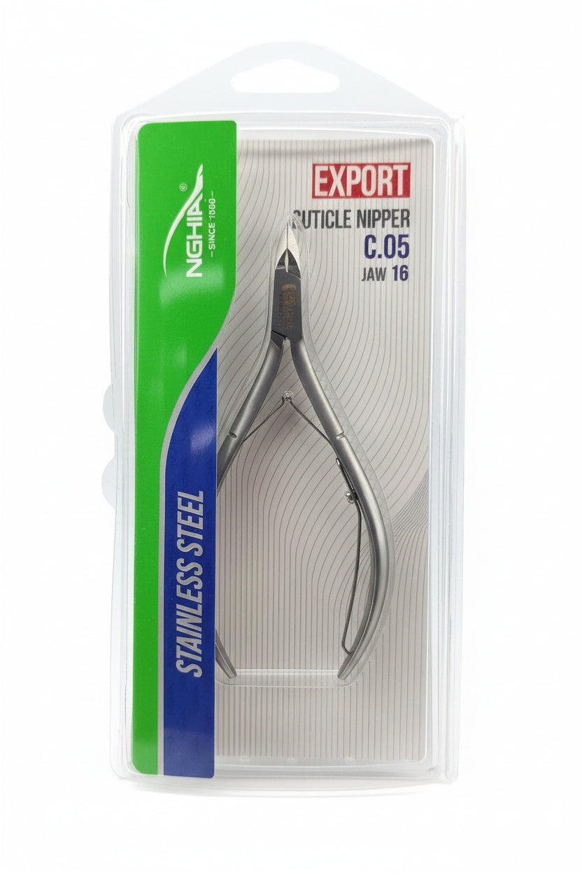 NGHIA - Stainless Steel Nail Cuticle Nipper C.05 - Jaw 16