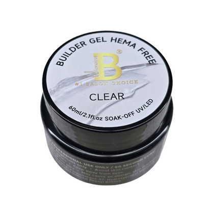 Billionaire (White label) Builder Hard Gel Nail HEMA Free Soak Off UV LED 01 Clear - 60g