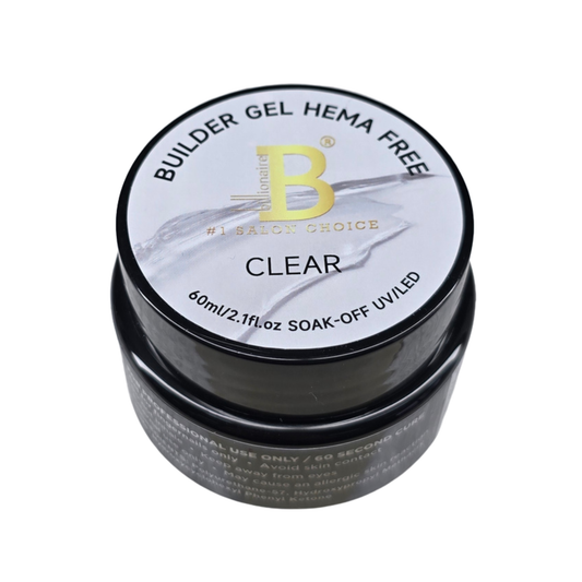 Billionaire (White label) Builder Hard Gel Nail HEMA Free Soak Off UV LED 01 Clear - 60g