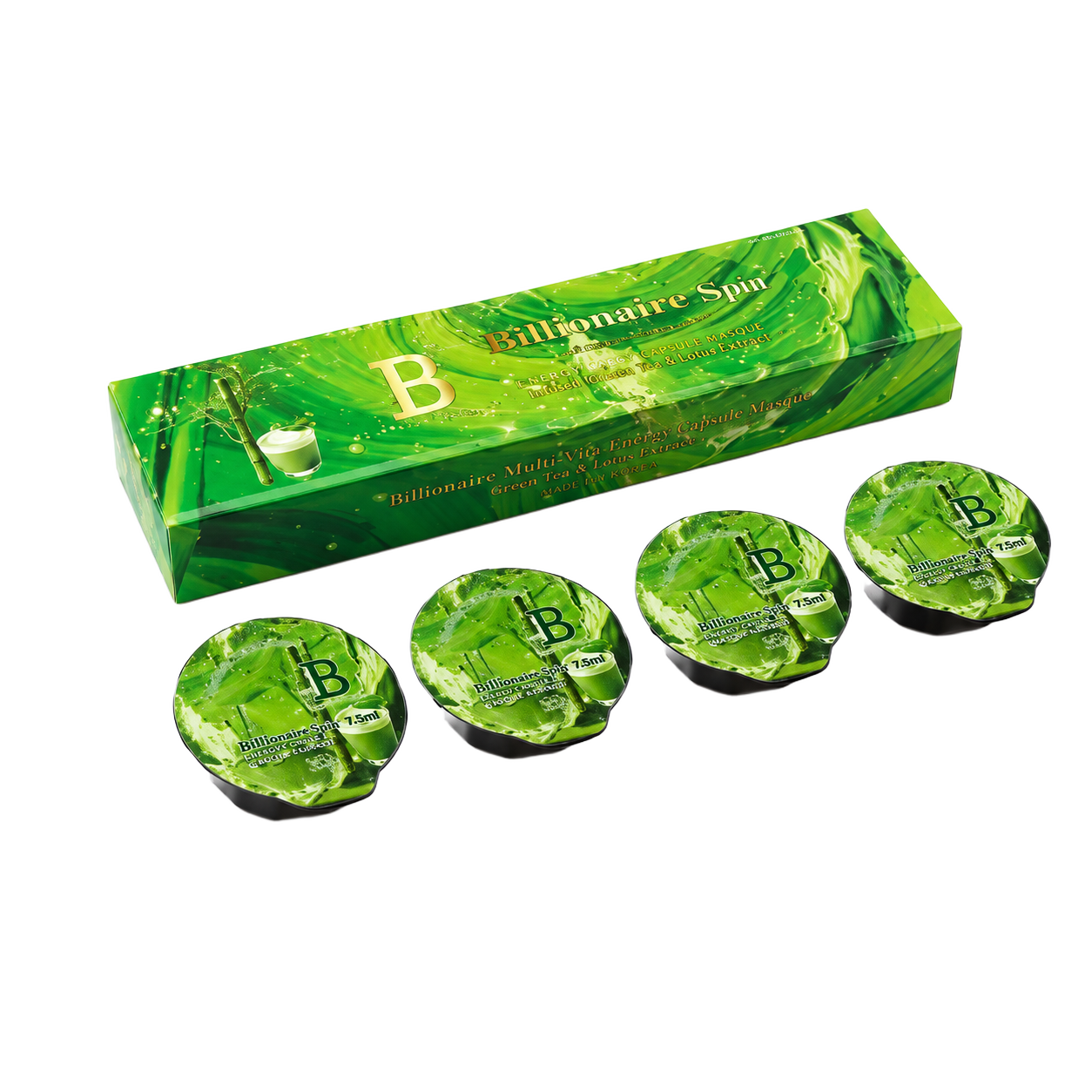 Billionaire Bubble Spa Nail Deluxe Pedicure Kit 4 Steps - Matcha & Bamboos