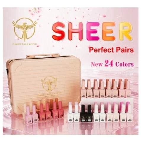 Phoenix - Sheer Gel Polish Collection 24 Colors (48 bottles)