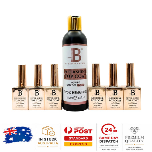 Billionaire - Super Shine No Wipe Nail Gel Top Refill 8oz 250ml - HEMA Free