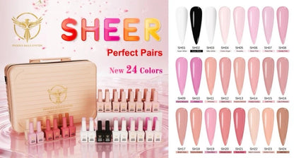 Phoenix - Sheer Gel Polish Collection 24 Colors (48 bottles)